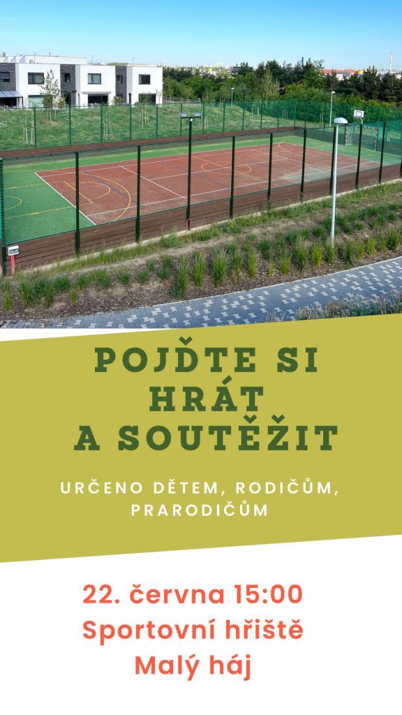 Plakát pojďte si hrát a soutěžit pro celou rodinu