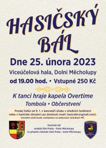 Plakát Hasičský bál 2023