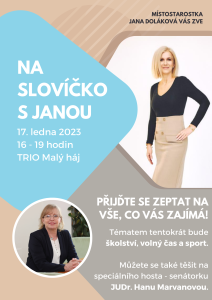 Plakát k akci Na slovíčko s Janou leden 2023