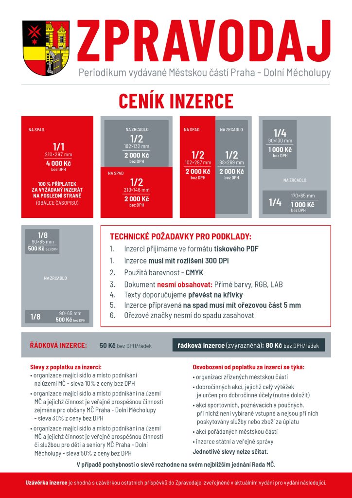 ceník inzerce