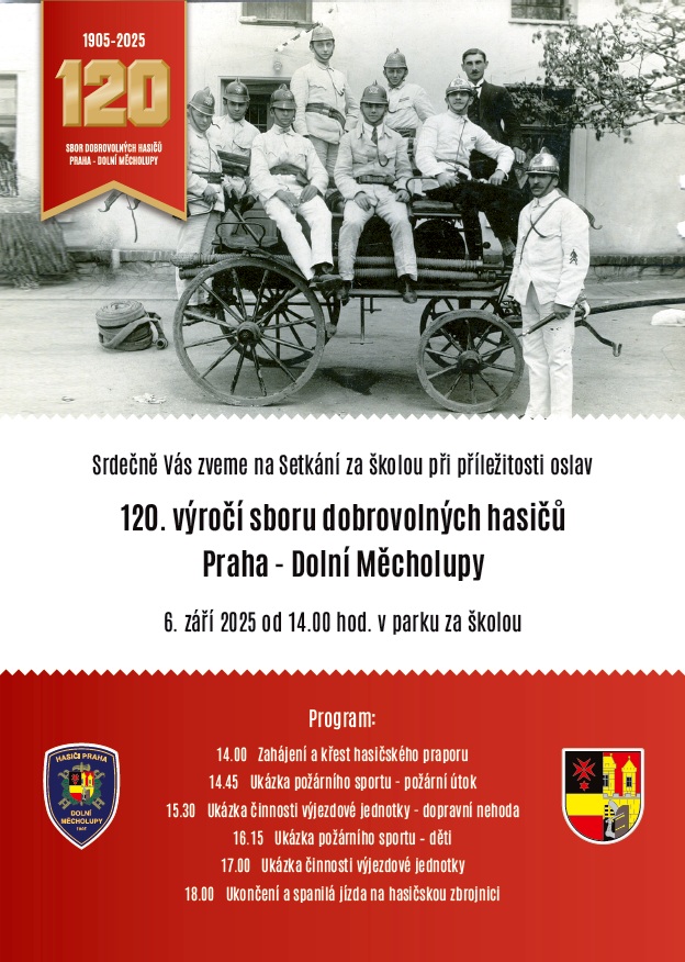 Plakátek k 120. výročí sbor hasičů