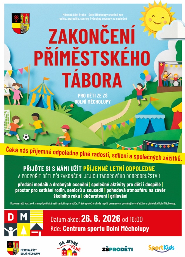 Plakátek na zakončení příměstských táboru