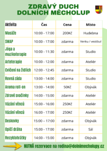 harmonogram na akci